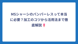 MSシャーシのバンパーレスって本当に必要？加工のコツから活用法まで徹底解説‼️